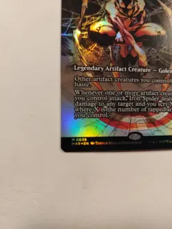 Foil MTG Marvel Universe IRON SPIDER, CIVIL WARRIOR Borderless Foil NM (0039) - Image 4