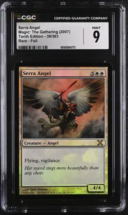 SERRA ANGEL 10th Edition Foil Rare CGC 9 MTG [Nostalgium] - Image 1