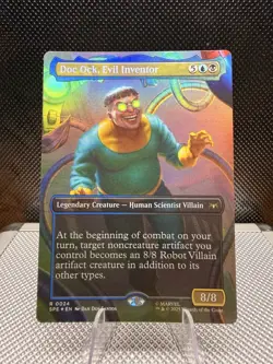 MTG Doc Ock, Evil Inventor 24 Rare Foil Borderless Marvel Spider-Man Eternal - Image 1