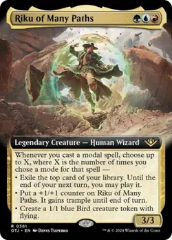 Riku of Many Paths (Extended Art) -Foil Near Mint MTG - Image 1