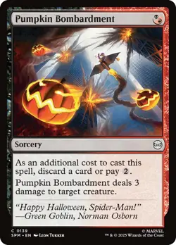 MTG Pumpkin Bombardment [Marvel's Spider-Man] Foil Near Mint Magic - Image 1