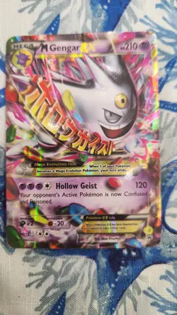 Mega Gengar EX Holo Black Star Promo Card XY166 XY Good Condition/Edges. - Image 1