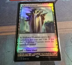 MTG Zendikar Expeditions Hallowed Fountain Mythic Rare Foil Card 006/045 CGC 8.5 - Image 1