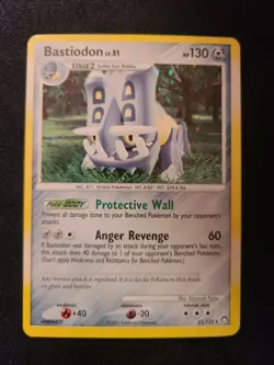 BASTIODON LV. 51 21/123 Holo Rare Mysterious Treasures Pokemon Card Near Mint NM - Image 1