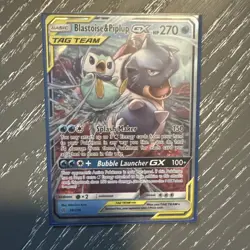 Pokemon TCG Blastoise Piplup GX Holo Card 38/236 Sm-Cosmic Eclipse Tag Team - Image 1