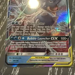 Pokemon TCG Blastoise Piplup GX Holo Card 38/236 Sm-Cosmic Eclipse Tag Team - Image 4