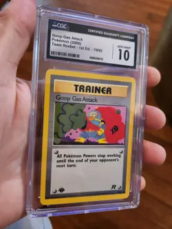 CGC 10 GEM MINT Pokemon 2000 Team Rocket 1st Edition 78/82 Goop Gas Attack Card - Image 1