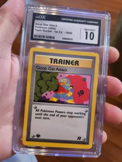 CGC 10 GEM MINT Pokemon 2000 Team Rocket 1st Edition 78/82 Goop Gas Attack Card - Image 2