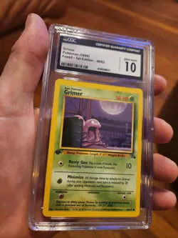 CGC 10 GEM MINT Grimer 48/62 Fossil 1st Edition Pokemon Card WOTC 1999 - Image 4
