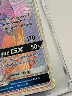Lycanroc GX 156/145 Sm-Guardians Rising Holo Rainbow Rare Pokemon Card Rare - Image 3