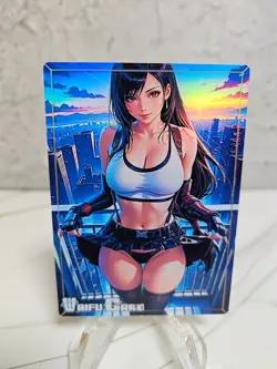 Tifa Lockhart Trading Card Waifu Goddess Story Anime Girl holo Karte Manga Full - Image 1