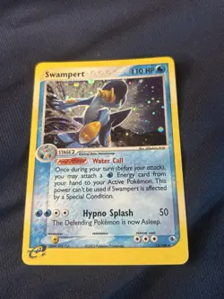 Swampert 13/109 Ruby and Sapphire Holo e reader Pokemon card played - Image 1