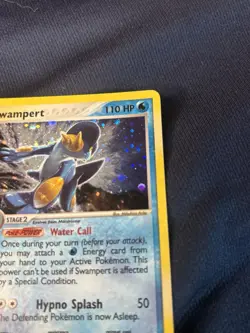 Swampert 13/109 Ruby and Sapphire Holo e reader Pokemon card played - Image 2