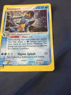 Swampert 13/109 Ruby and Sapphire Holo e reader Pokemon card played - Image 4