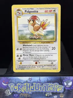 Pokemon Card Pidgeotto 022/102 Base Set Rare Non Holo WOTC Played 2 - Image 1