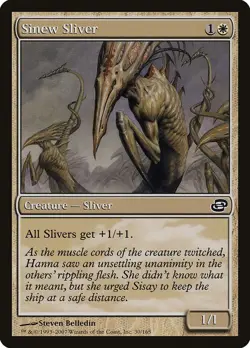 MTG Magic the Gathering 1x SP Sinew Sliver - Planar Chaos x1 - Image 1