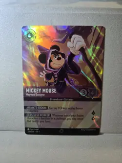 Disney's Lorcana - Mickey Mouse Wayward Sorcerer - Enchanted - 208/204 - Image 1