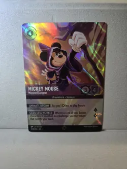 Disney's Lorcana - Mickey Mouse Wayward Sorcerer - Enchanted - 208/204 - Image 2