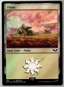 (x10) Plains 306 Surge Foil Land Imperium Warhammer 40K MTG Near Mint - Image 1