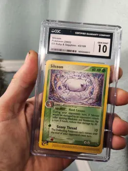 (POP 12) CGC 10 GEM MINT 2003 Pokemon ex Ruby & Sapphire 43/109 Silcoon - Image 2