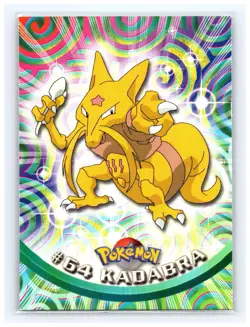 💥 Kadabra 1999 Topps Pokemon TV Non Holo Animation Series Black Logo # 64 - Image 1