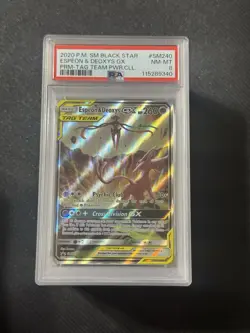 2020 Pokemon Sun & Moon Black Star Promo SM240 Espeon & Deoxys GX PSA 8 🔥 - Image 1
