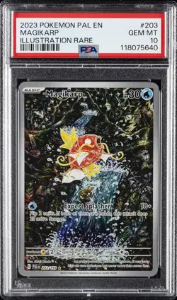 2023 POKEMON PAL EN-PALDEA EVOLVED ILLUSTRATION RARE #203 MAGIKARP PSA 10 - Image 1