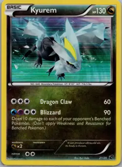 Kyurem - 21/20 Moderately Played Pokemon BW - Dragon Vault FREE SHIPPING - Image 1
