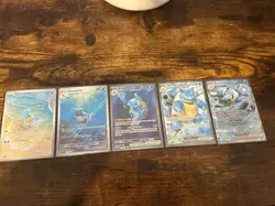 Pokemon 151 blastoise SIR, Squirtle, Wartortle, Full Art, EX - Image 1