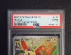 2023 POKEMON Plusle 193/182 Paradox Rift Illustration Rare PSA MINT 9 - Image 2