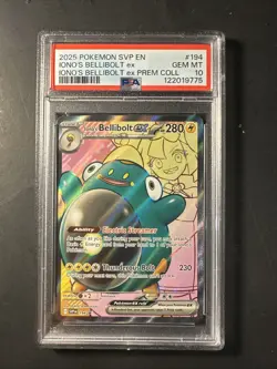 2023 Pokemon S&V Black Star Promo 194 Ionos Bellibolt Full Art PSA 10 Gem Mint - Image 1