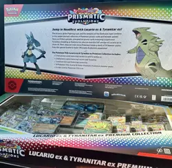 Pokemon Prismatic Evolutions Sams Club Lucario Tyranitar Premium Collection Box - Image 2