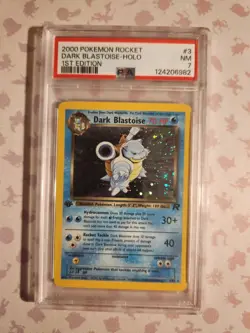 Dark Blastoise 3/82 1st Edition Holo Team Rocket Pokemon TCG PSA 7 - Image 1