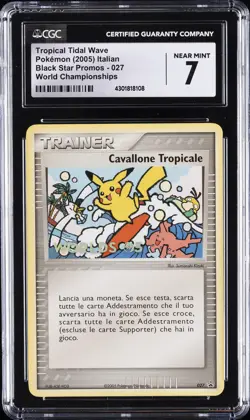 2005 POKEMON ITALIAN #027 TROPICAL TIDAL WAVE CGC 7 - Image 1