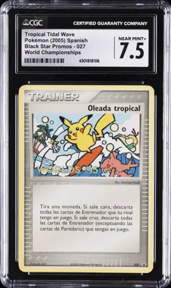2005 POKEMON SPANISH #027 TROPICAL TIDAL WAVE CGC 7.5 - Image 1