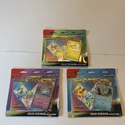 Pokemon Prismatic Evolutions Tech Sticker Collection Sealed - Complete Set of 3 - Image 1