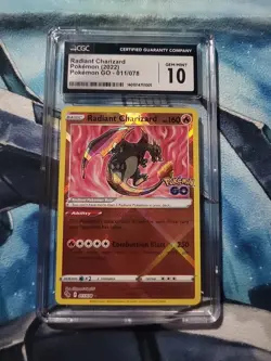 Pokemon TCG Radiant Charizard Holo POKEMON GO 11/78 CGC GEM MINT 10 - Image 1