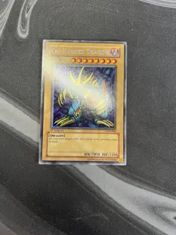 YuGiOh 2002 LOB-000 Tri-Horned Dragon 1st Edition Glossy LP - Image 1