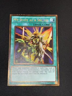 My Body as a Shield PGL2-EN074 Gold Rare 1st Edition Light Play - Image 2