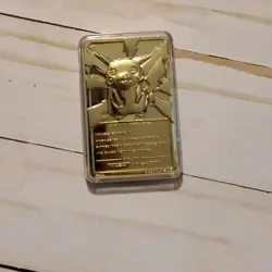 23K Gold Plated - Pokemon PIKACHU Trading Card & Cert Of Authenticity - Image 4