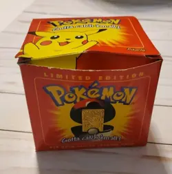 23K Gold Plated - Pokemon PIKACHU Trading Card Ball w/Worn Box - Image 2