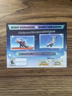 Shiny Koraidon & Miraidon Pokemon Scarlet Violet Code Card - Gamestop *SHIPPED* - Image 1