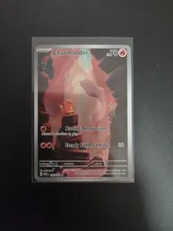 Pokemon TCG Charmander Scarlet Violet-151 Holo Illustration Rare Card 168/165 - Image 1