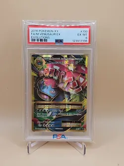M Venusaur EX Full Art Holo Card 100/108 Evolutions Mega Series PSA 6 - Image 1