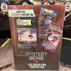 Pokemon Mystery Gems 1 CGC Graded Card & 1 Booster Pack 2025! New Sealed Box! - Image 2