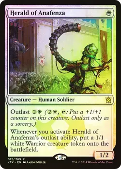 Herald of Anafenza Khans of Tarkir MTG MAGIC FOIL HUMAN SOLDIER #12 R O252 - Image 1