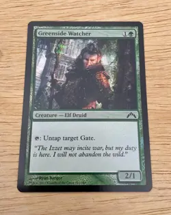 MTG Magic the Gathering Greenside Watcher Creature- Elf Druid Foil 122/249 Green - Image 1