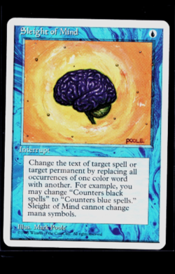 1995 MTG Magic The Gathering 4ED 4th Fourth Edition Vintage Sleight of Mind LP - Image 1