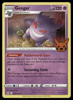 Pokemon TCG Halloween Trick or Trade Gengar 066/196 Holo trading card - Image 1