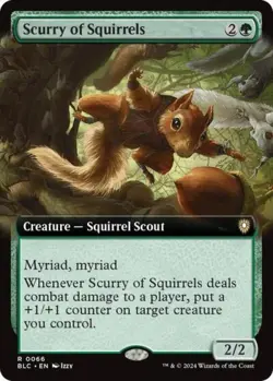 Scurry of Squirrels (Extended Art) - Near Mint MTG Commander: Bloomburrow - Image 1